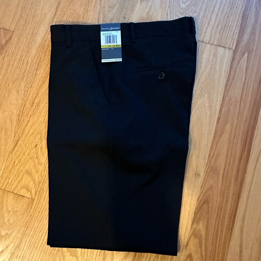 perry ellis black dress pants - boys size 14 NEW